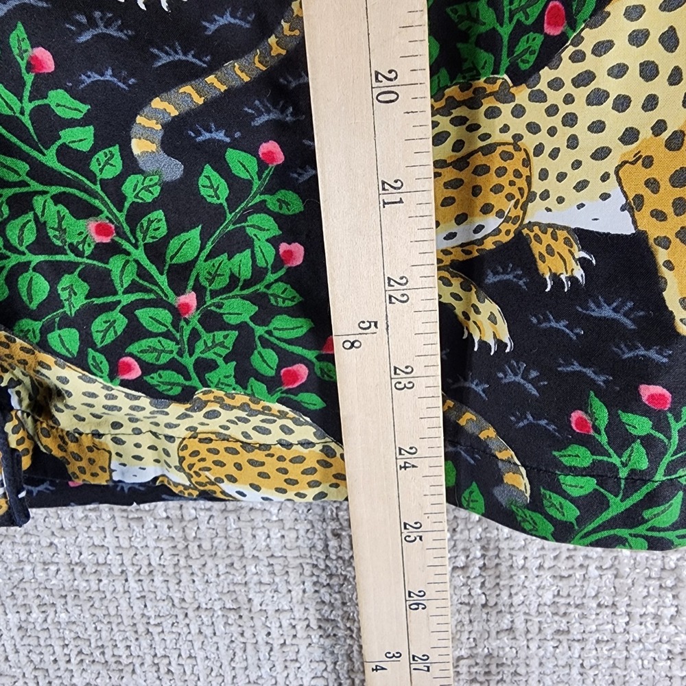 Print Fresh Bagheera Leopard Short Sleep Pajama Set Womens M Black Cotton Nice! - Picture 5 of 16